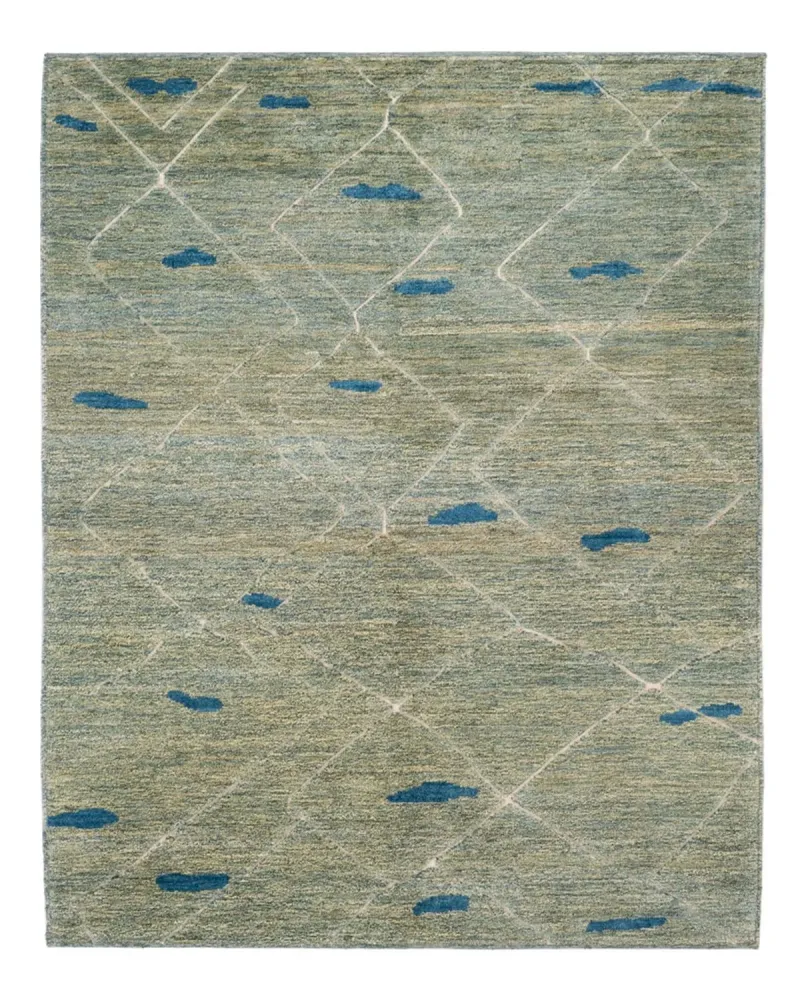 Berberteppe - 199 x 160 cm - lysegrønn