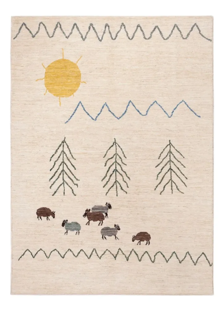 Berberteppe - 200 x 146 cm - krem