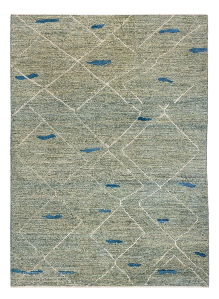 Berberteppe - 236 x 172 cm - lysegrønn