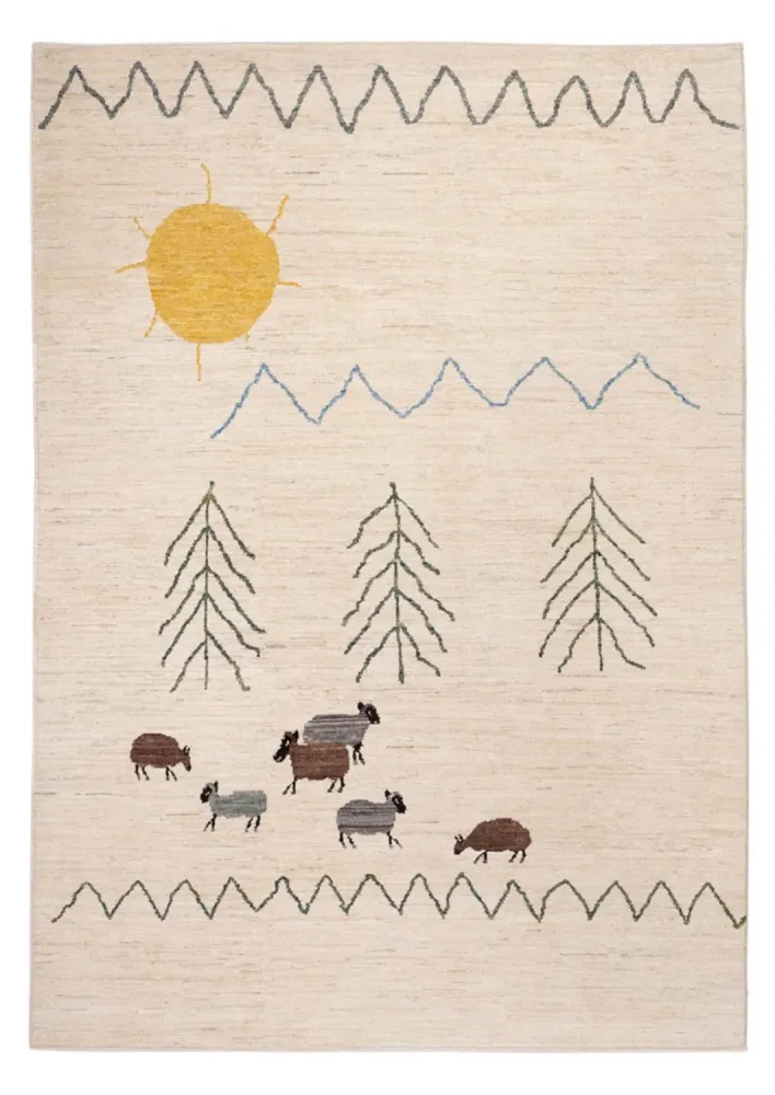 Berberteppe - 242 x 170 cm - krem