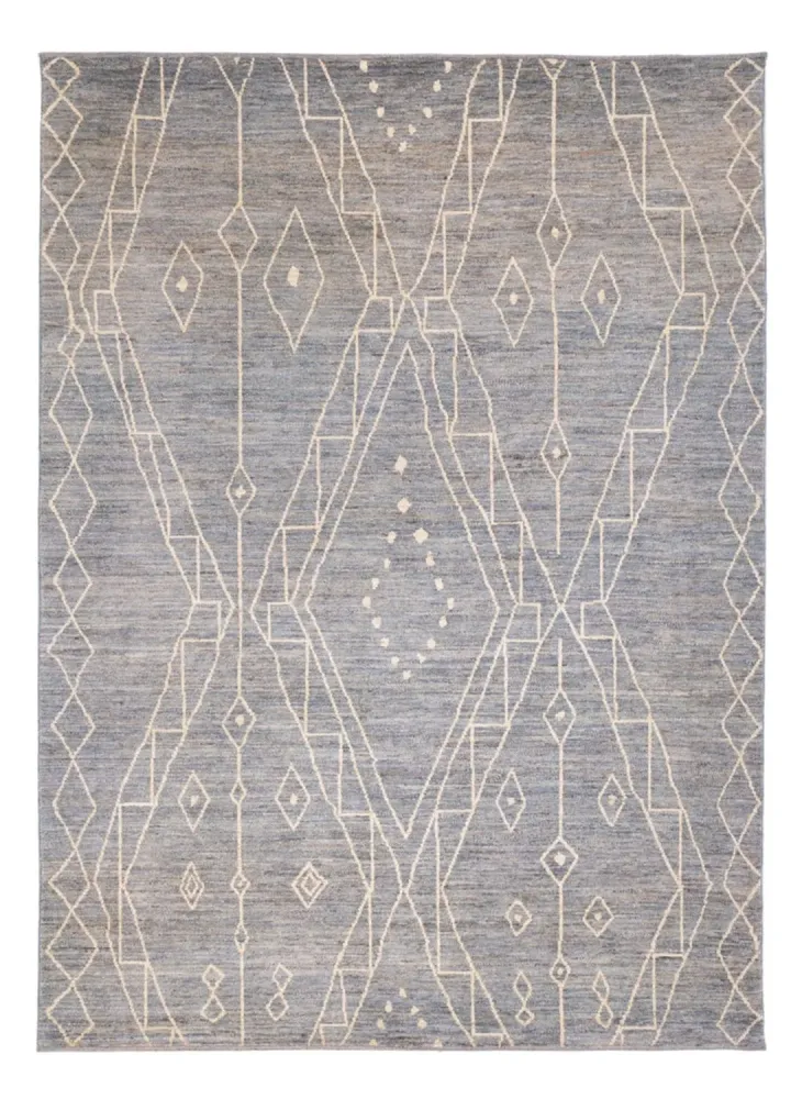Berberteppe - 245 x 173 cm - havblå