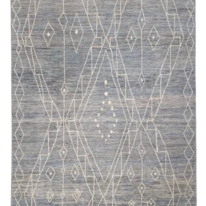 Berberteppe - 288 x 204 cm - havblå
