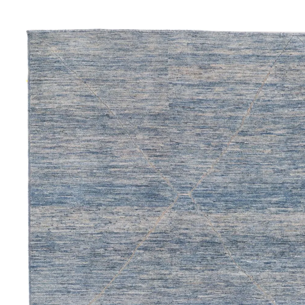Berberteppe - 298 x 258 cm - havblå