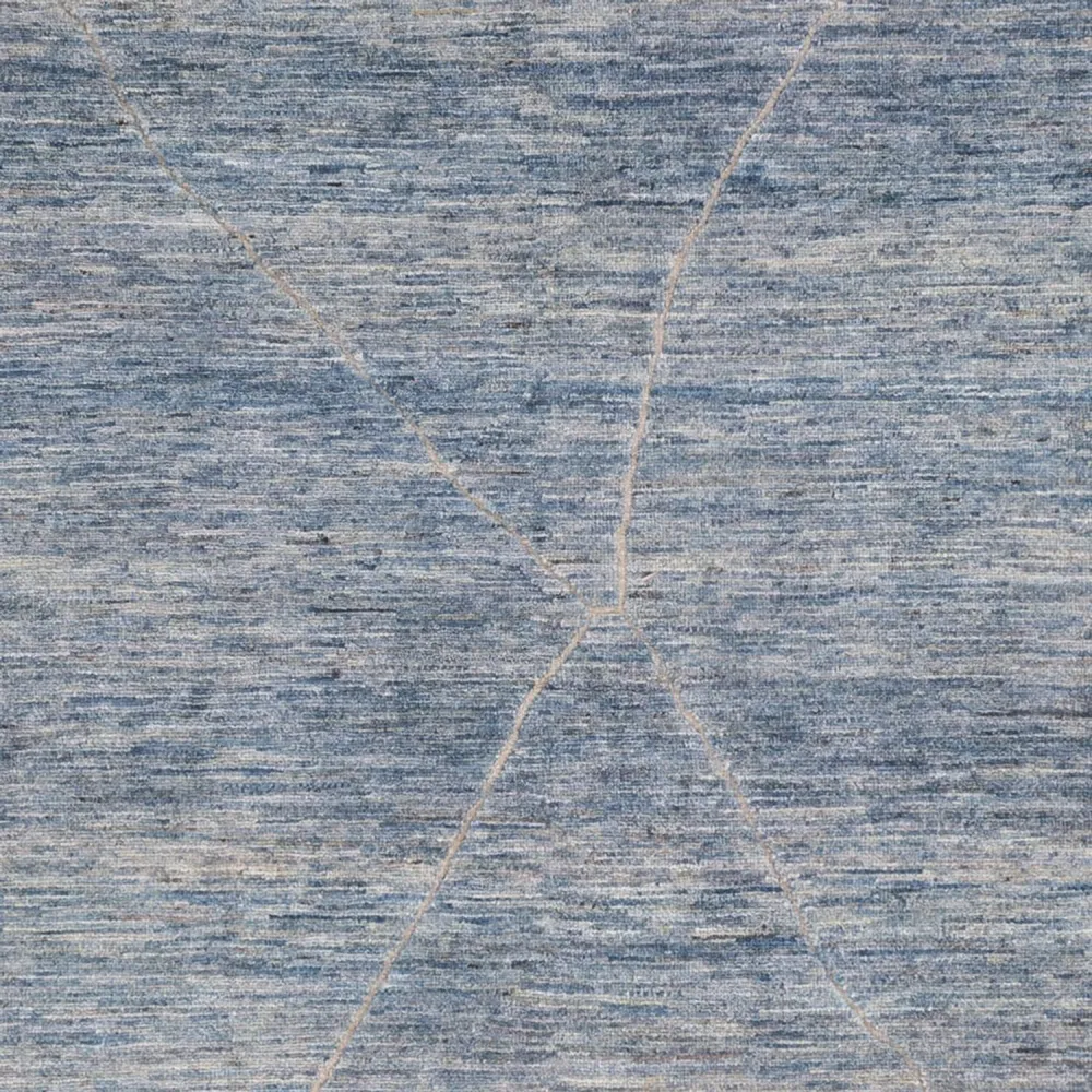 Berberteppe - 298 x 258 cm - havblå