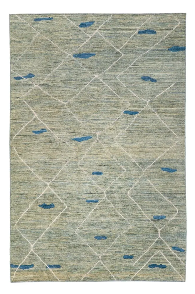 Berberteppe - 300 x 202 cm - lysegrønn