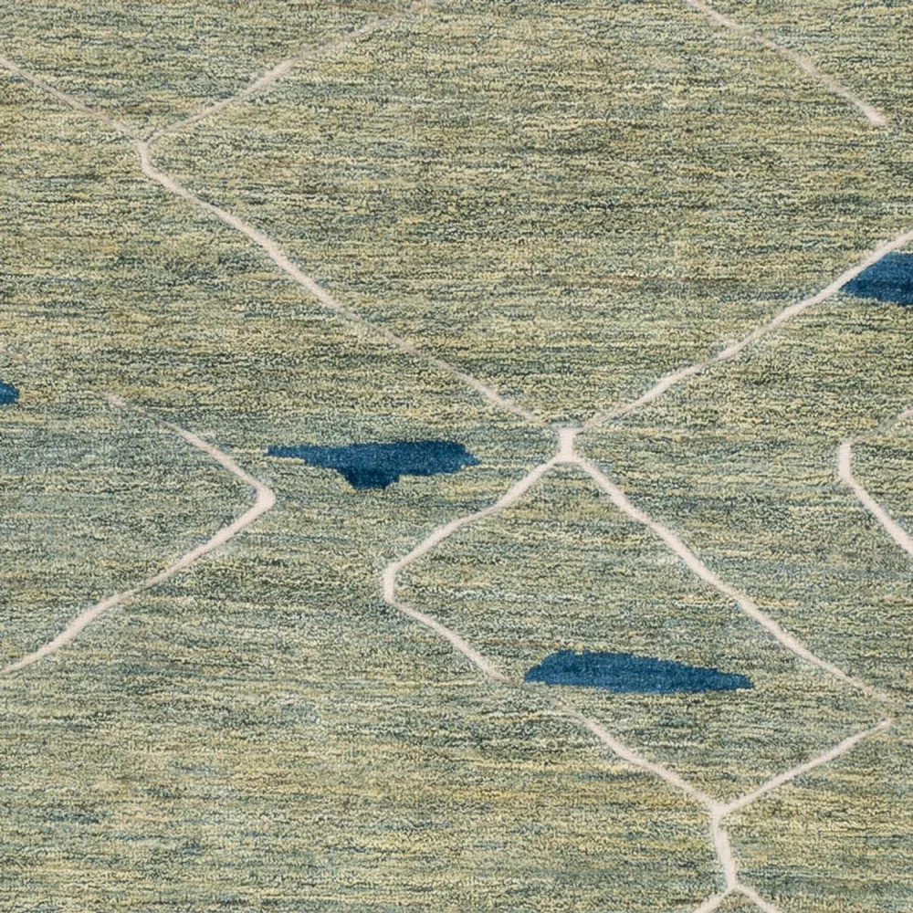 Berberteppe - 300 x 256 cm - lysegrønn