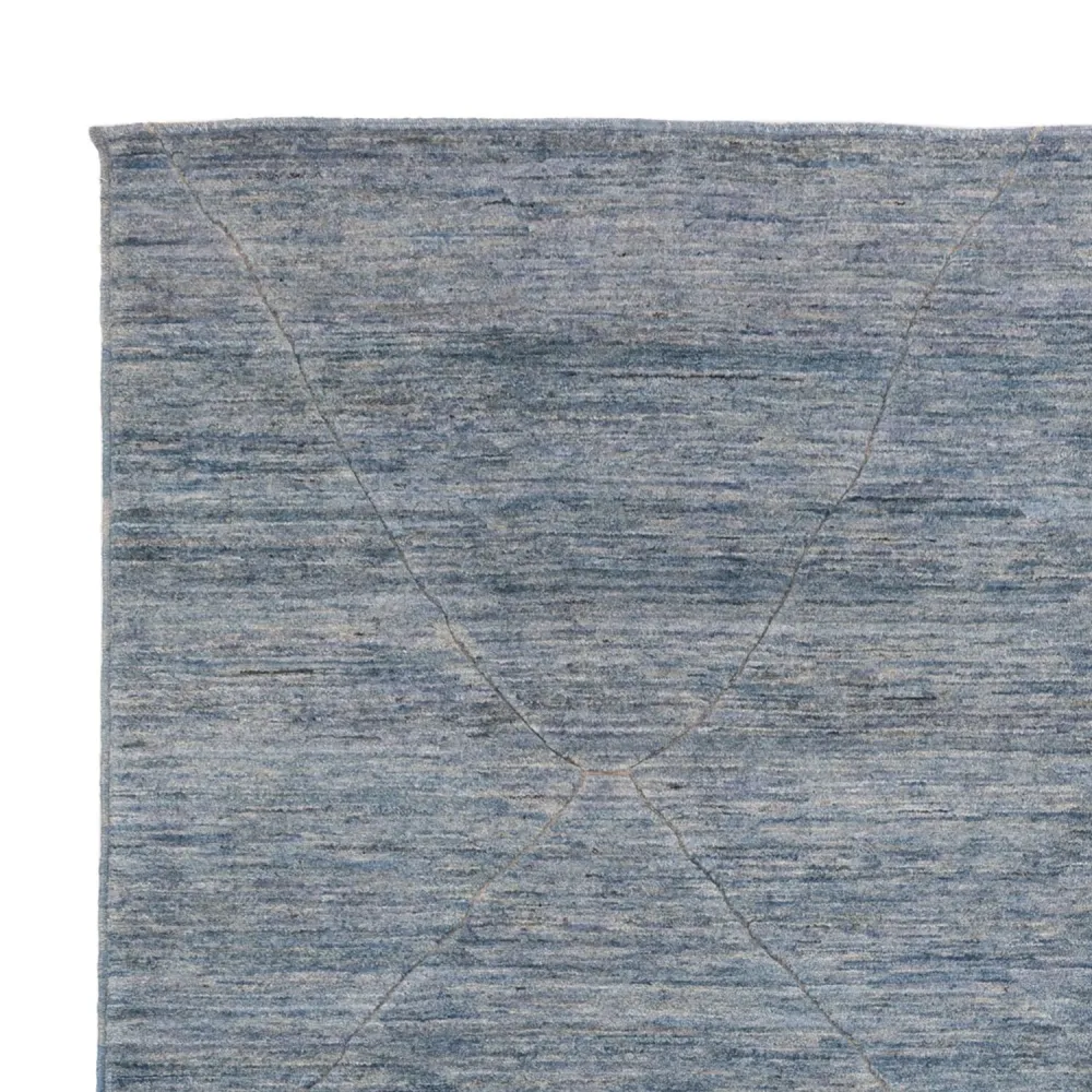 Berberteppe - 360 x 274 cm - havblå