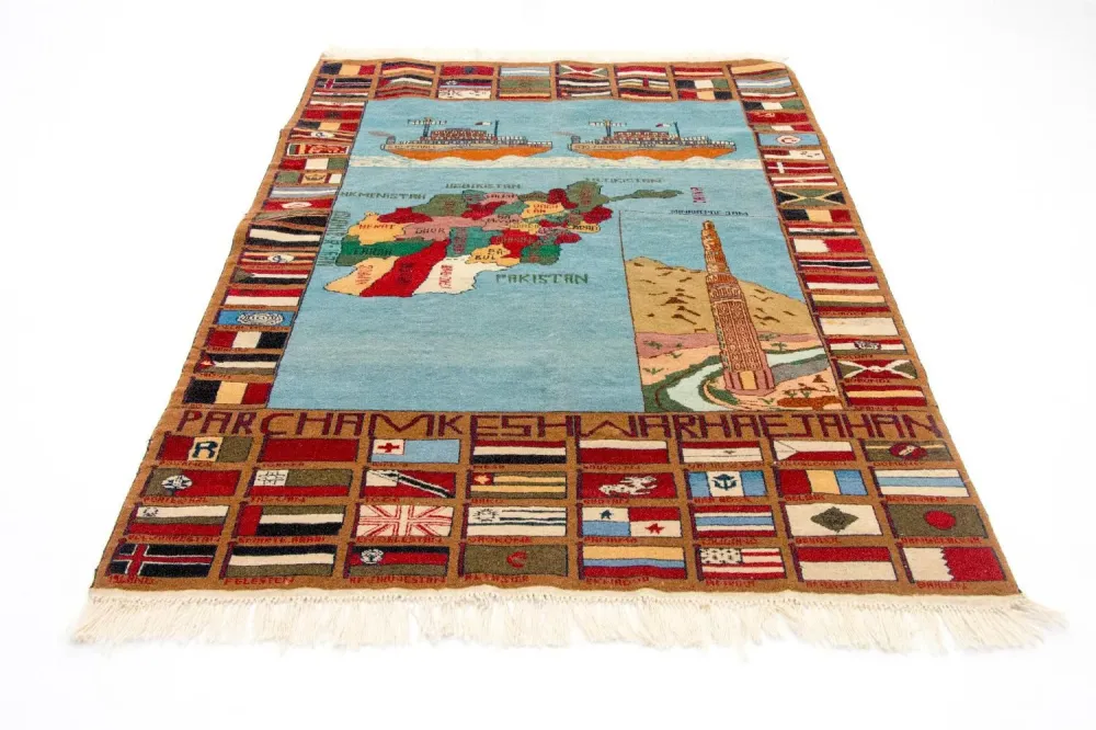 Bilde teppe - 182 x 132 cm - flerfarget