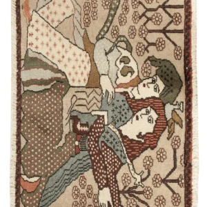 Bilde teppe - 92 x 50 cm - beige