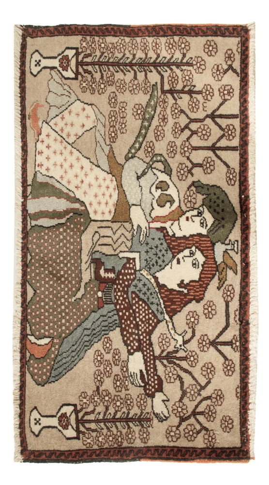 Bilde teppe - 92 x 50 cm - beige