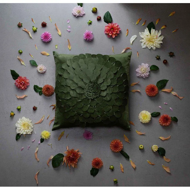 Blomst Grønn, putetrekk 47*47 cm
