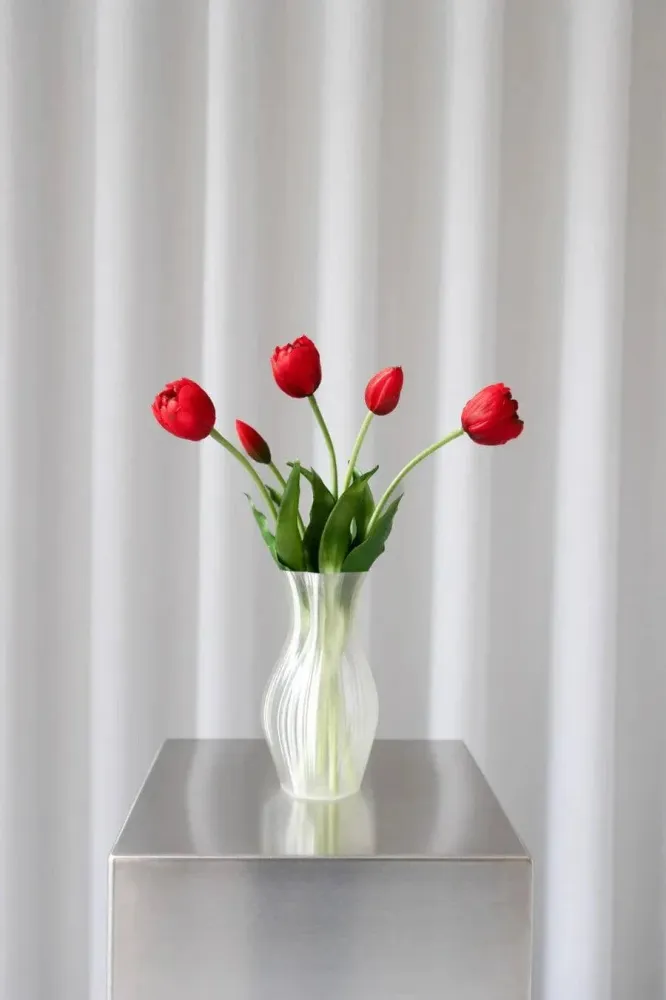 Bloom Objects - Artificial Layered Tulips Red 02-233 - Red