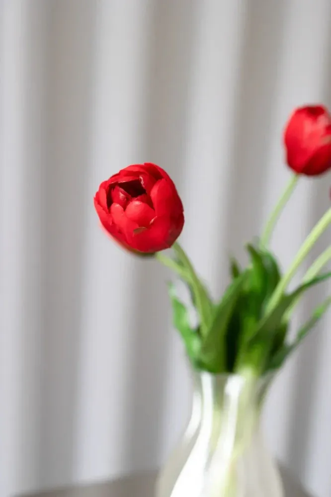 Bloom Objects - Artificial Layered Tulips Red 02-233 - Red