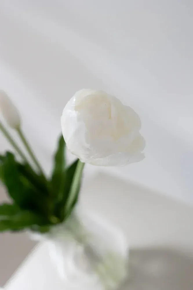 Bloom Objects - Artificial Layered Tulips White 02-174 - White