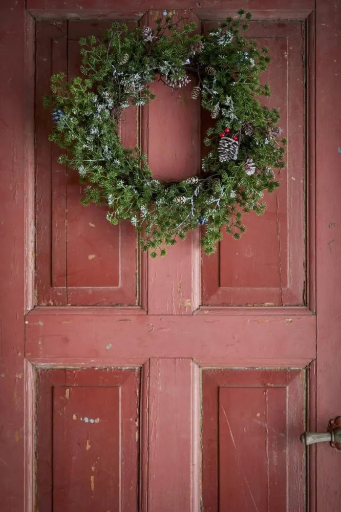 Bloomingville - Cedar Krans, Grøn, Kunstige Blomster 82072345 - Green