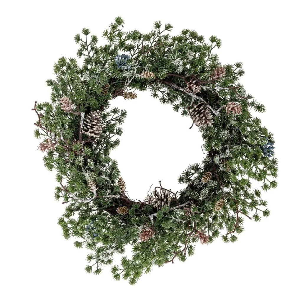 Bloomingville - Cedar Krans, Grøn, Kunstige Blomster 82072345 - Green