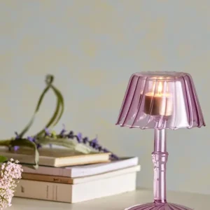 Bloomingville - Cisco Fyrfadsstage, Rosa, Glas 82061723 - Rose