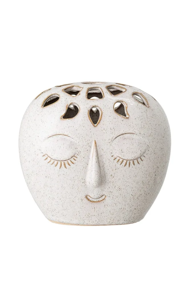 Bloomingville - Elissa Vase, Hvid, Stentøj