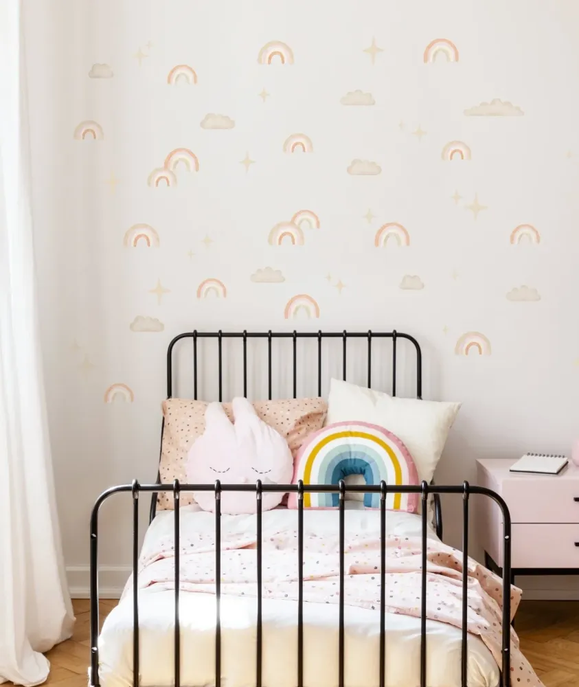 Boho Chic Regnbuer Veggklistremerker Temapakke