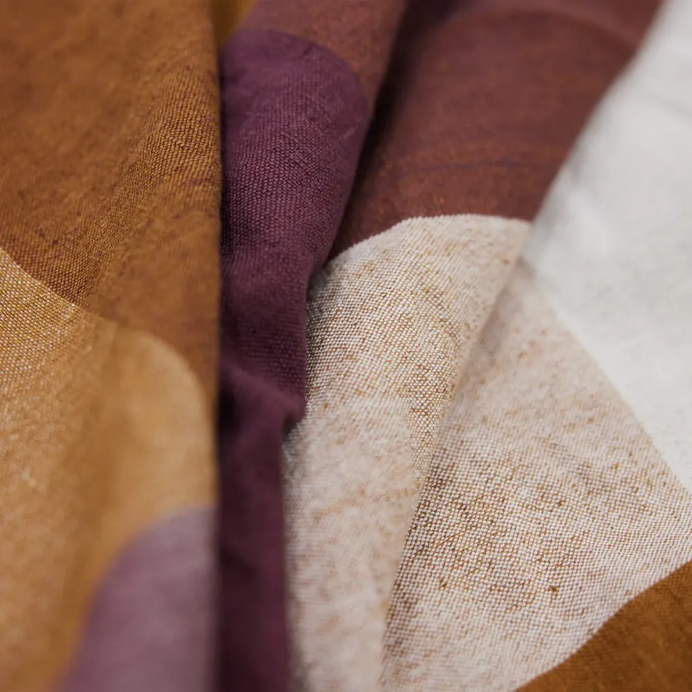 Bordduk Vida Check Amber/Burgundy 140x220cm