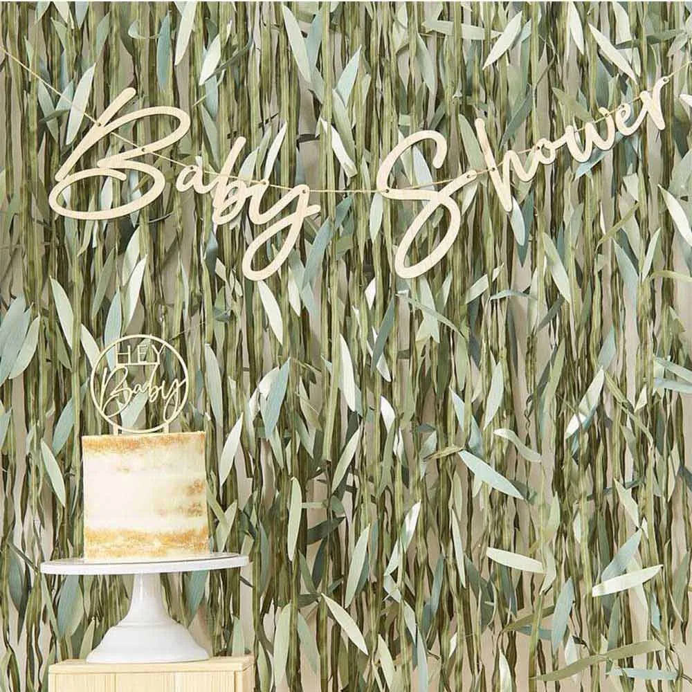 Botanical Baby Babyshower Girlander i Tre