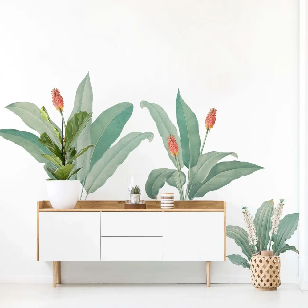 Botaniske palmeblader veggklistremerker