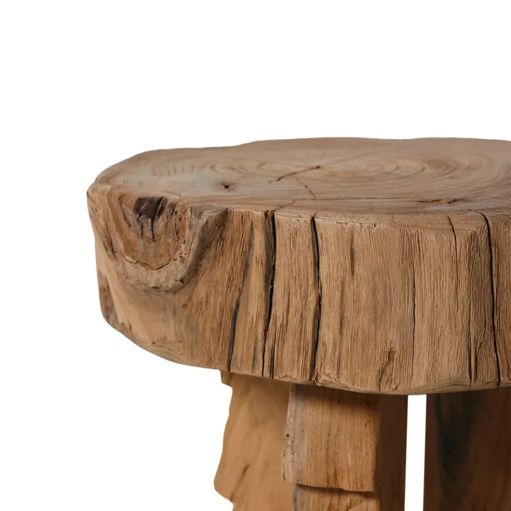 Carved wooden stool