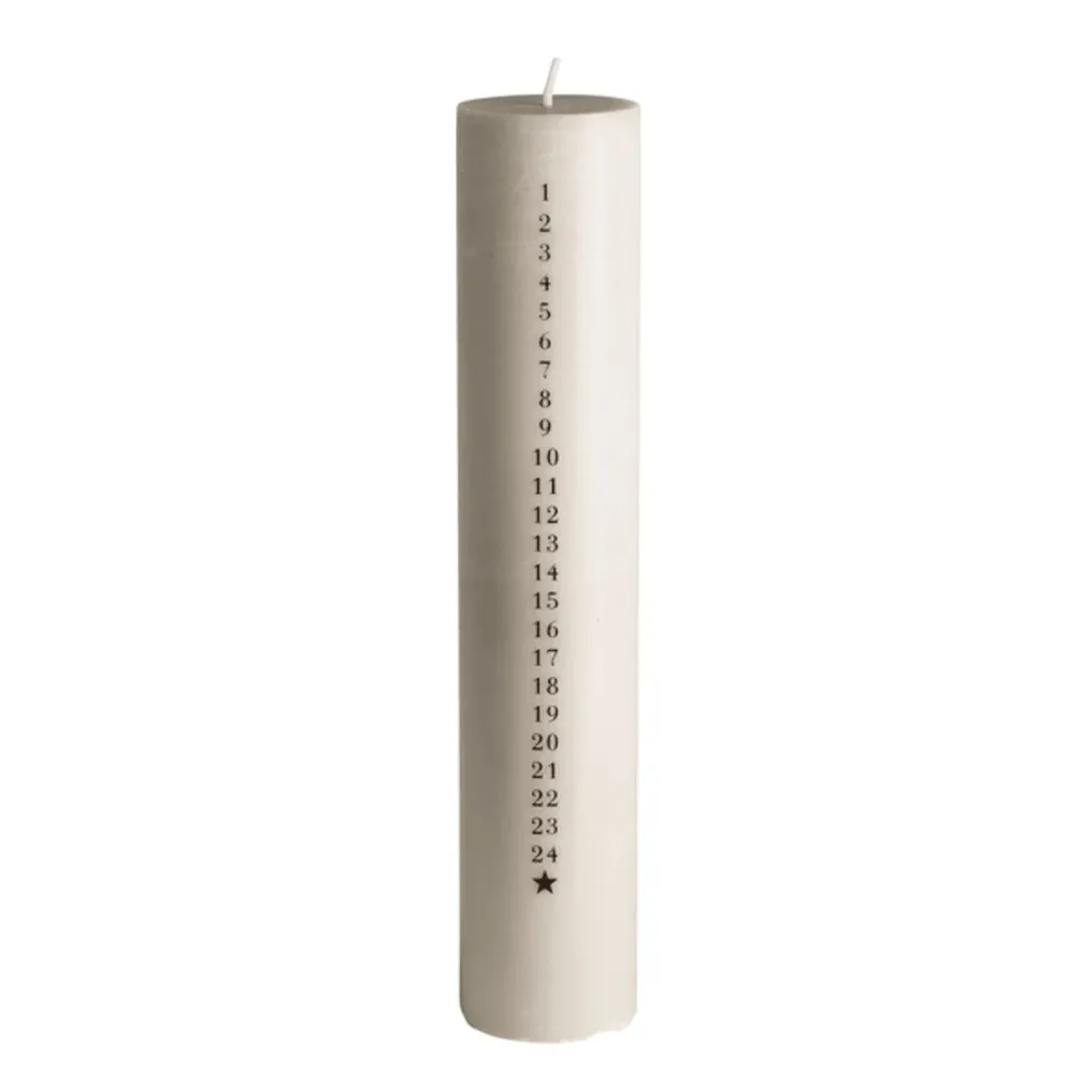 CHRISTMAS CANDLE - SAND - 30 CM CANDLE-XMAS
