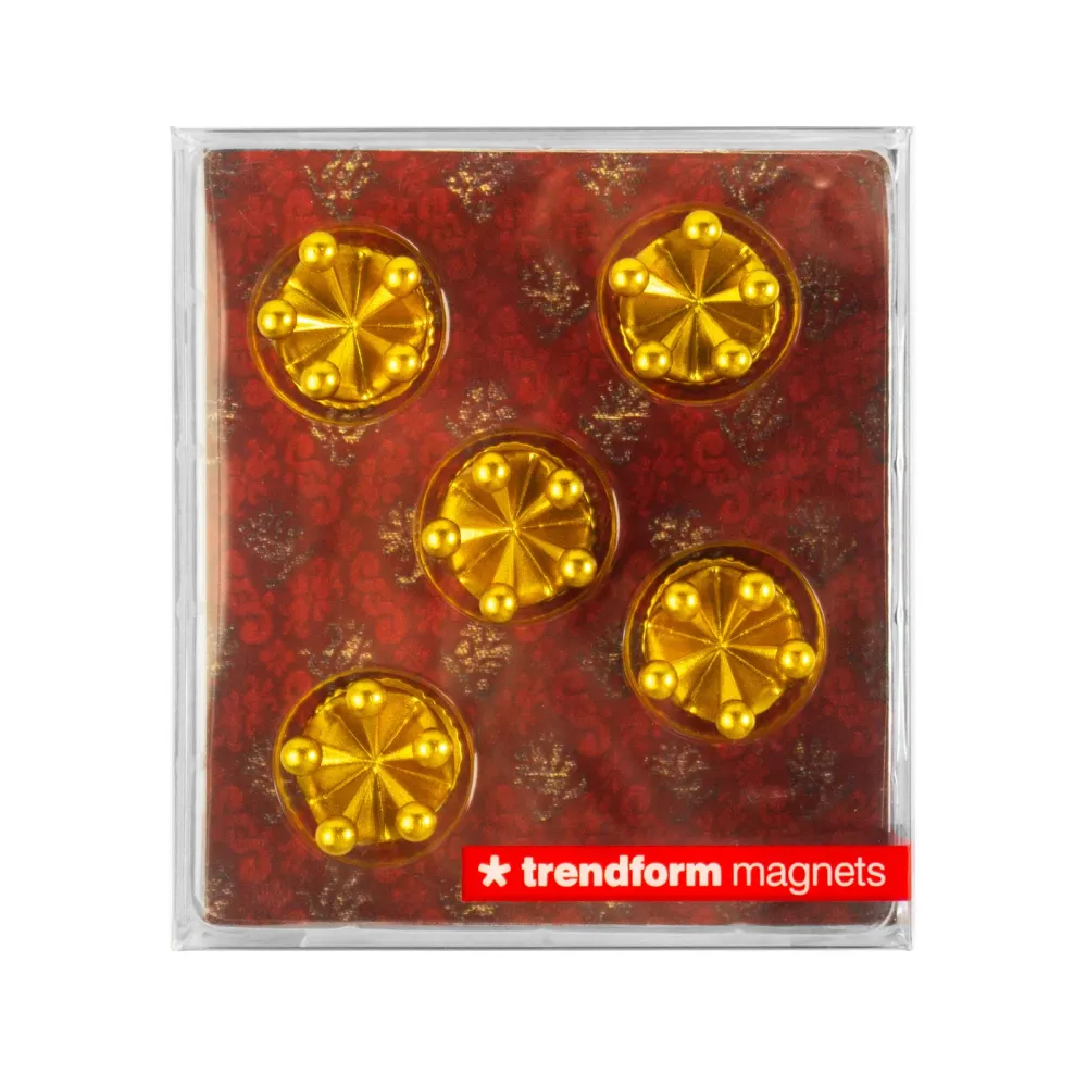 CROWN magneter 5-pakk - kjøleskapsmagneter