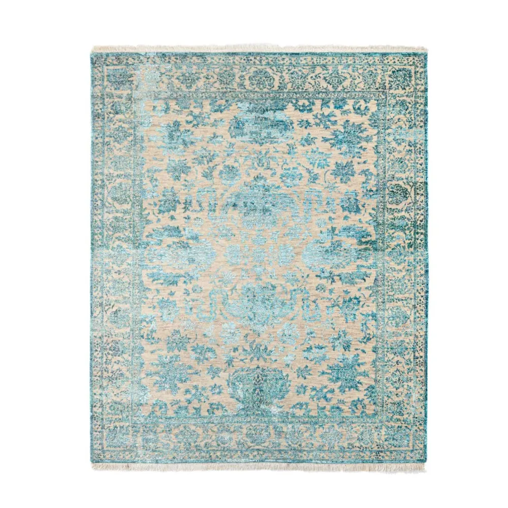 Designer teppe - 188 x 136 cm - turkis