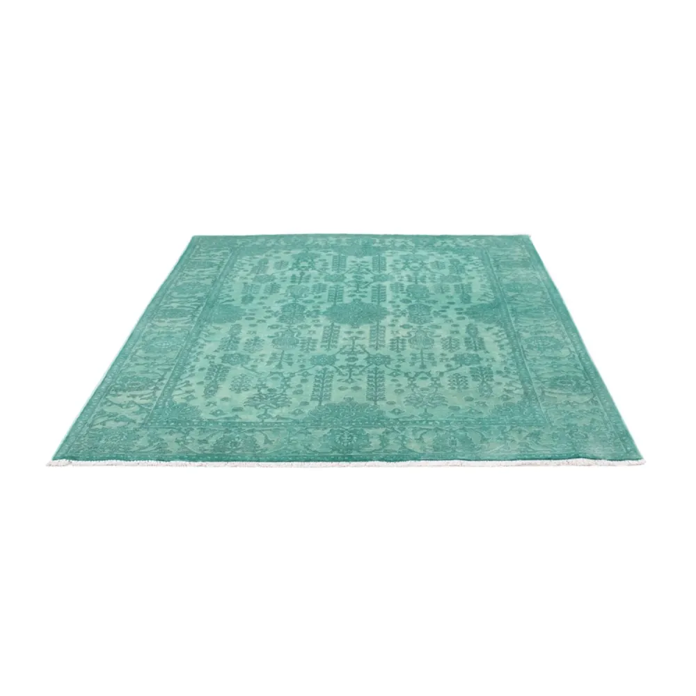 Designer teppe - 196 x 156 cm - turkis