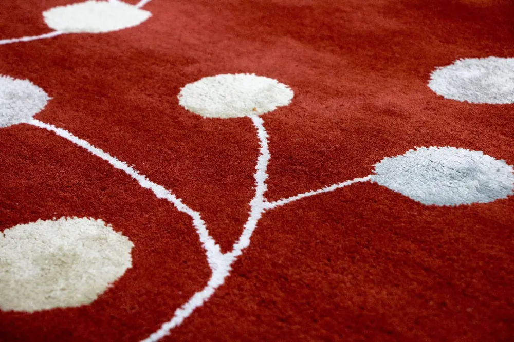 Designer teppe - 240 x 155 cm - rød