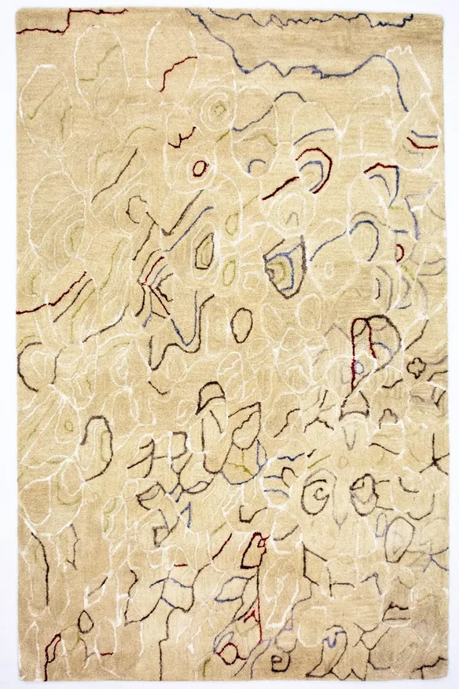 Designer teppe - 242 x 152 cm - beige