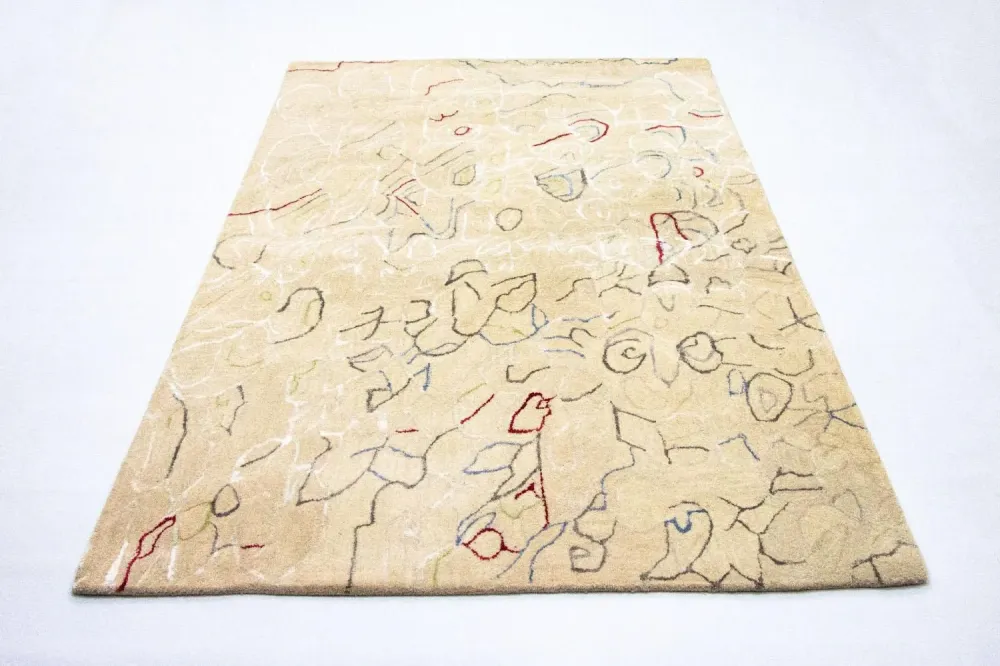 Designer teppe - 242 x 152 cm - beige