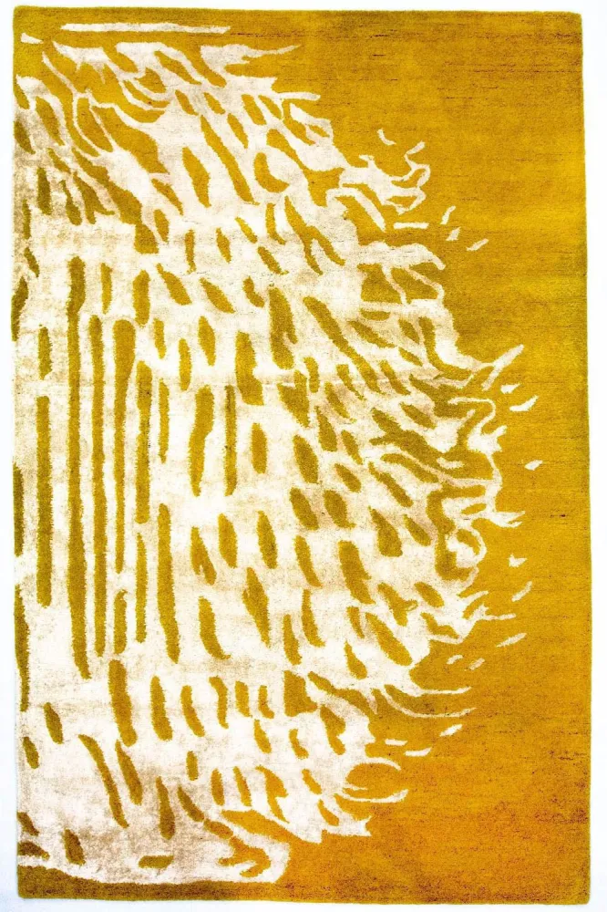 Designer teppe - 242 x 154 cm - sennepsgul