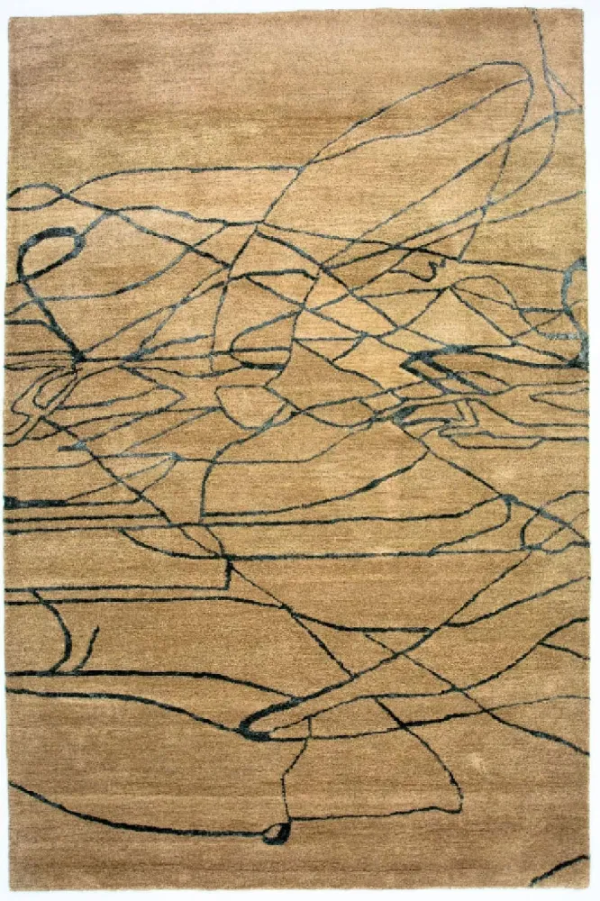 Designer teppe - 243 x 152 cm - beige