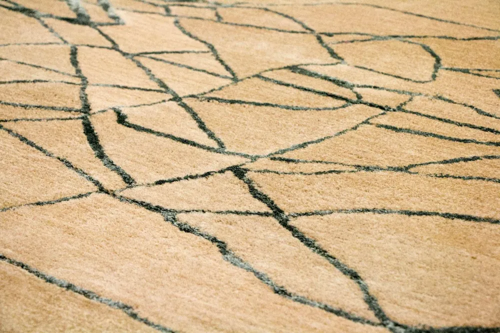 Designer teppe - 243 x 152 cm - beige