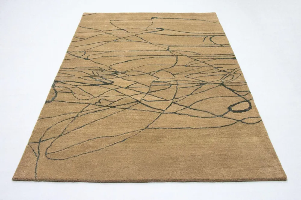 Designer teppe - 243 x 152 cm - beige