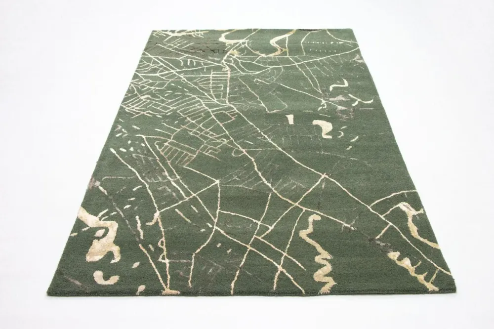 Designer teppe - 243 x 154 cm - grønn