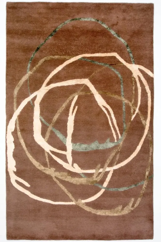 Designer teppe - 244 x 152 cm - brun