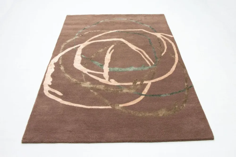 Designer teppe - 244 x 152 cm - brun
