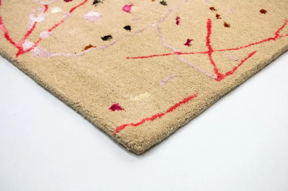 Designer teppe - 244 x 155 cm - beige