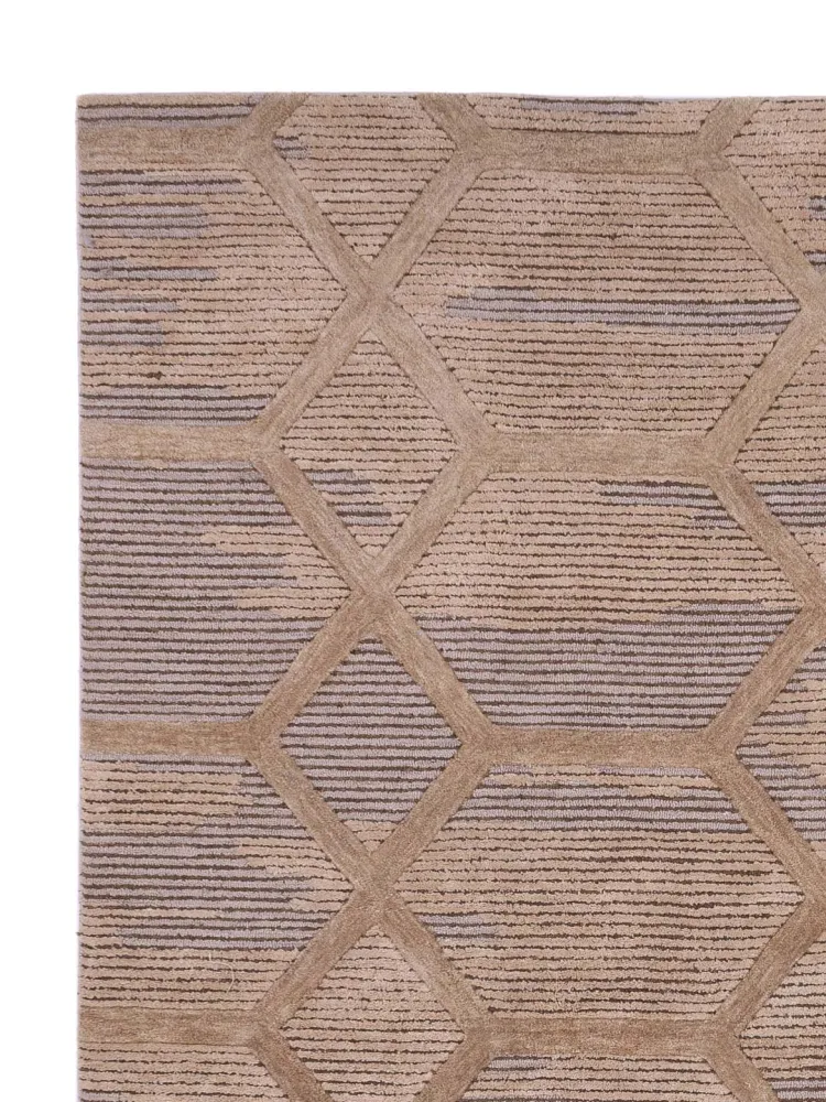 Designer teppe - 290 x 230 cm - karamell