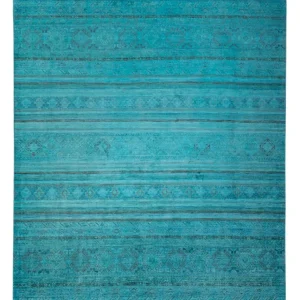Designer teppe - 294 x 248 cm - turkis