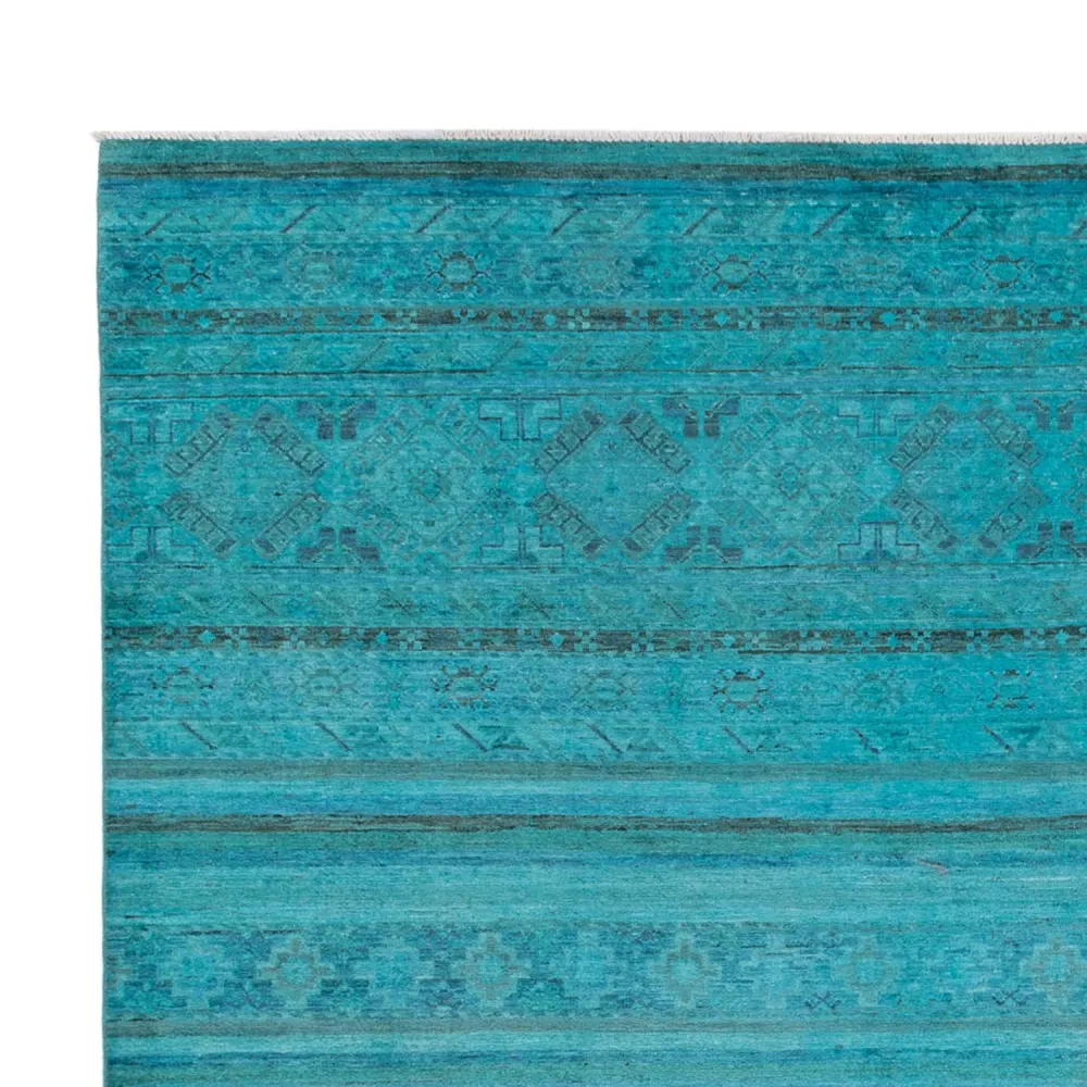 Designer teppe - 294 x 248 cm - turkis