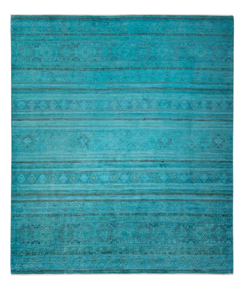 Designer teppe - 294 x 248 cm - turkis