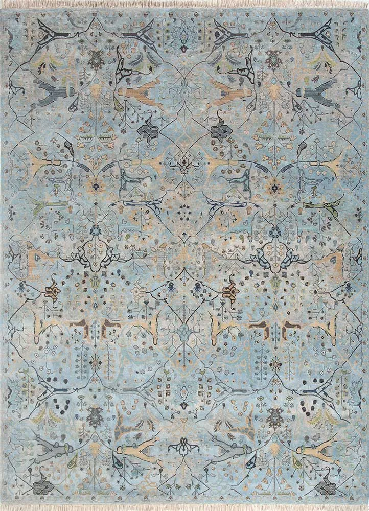 Designer teppe - 300 x 240 cm - lyseblå