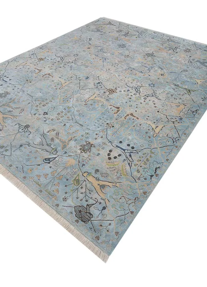 Designer teppe - 300 x 240 cm - lyseblå