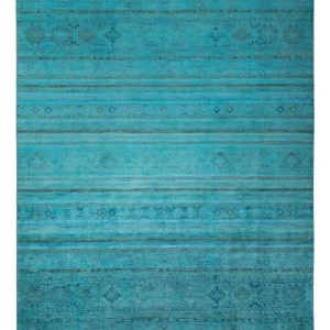Designer teppe - 300 x 247 cm - turkis