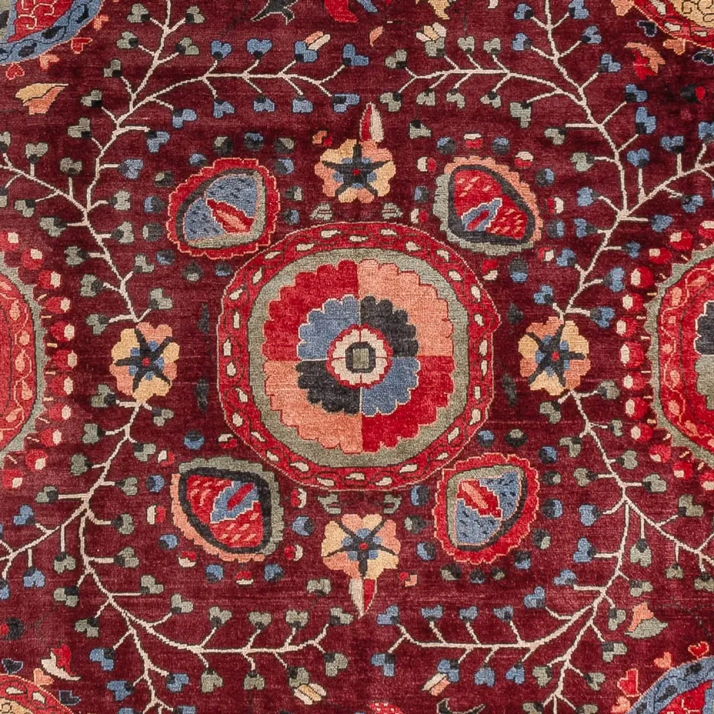 Designer teppe - 309 x 251 cm - vinrød